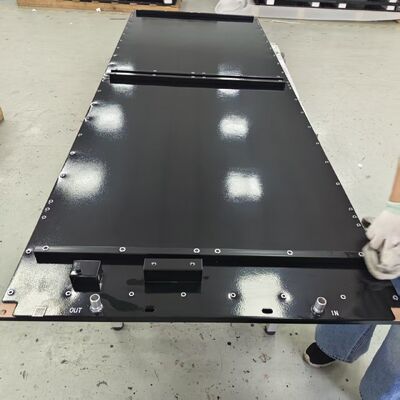 Kualitas Custom High-Efficiency Liquid Cold Plate Aluminium Continuous Brazed Water Cooling Plate untuk Baterai EV & Pusat Data pabrik