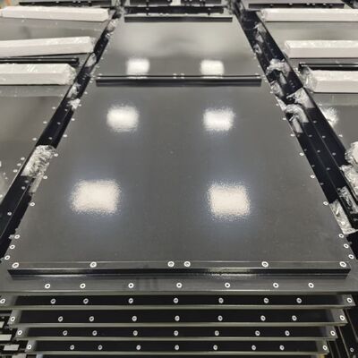 Kualitas Custom High-Efficiency Liquid Cold Plate Aluminium Continuous Brazed Water Cooling Plate untuk Baterai EV & Pusat Data pabrik