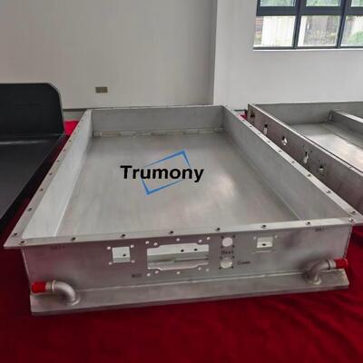 Kualitas Aluminum Battery Tray Bottom Enclosure 1060x616x120mm Friction Stir Welded 48S Bus Pack pabrik