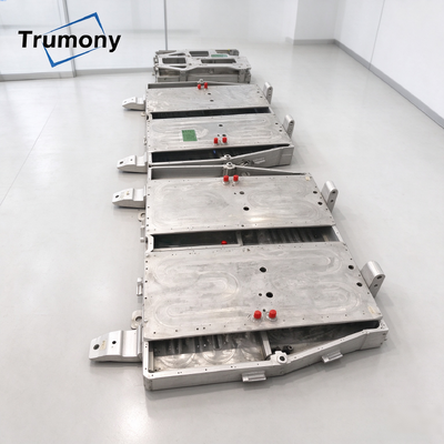 Kualitas Aluminum Battery Tray Bottom Enclosure 1500x800x170mm Extruded Welded 108S Truck pabrik
